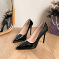 Wo huizhou women's patent leather platform pumps - european & american style, lightweight luxury, versatile stiletto heels, comfortable for everyday wear