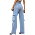 european and american style cross-border e-commerce  new arrival washed denim multi-pocket heavy-duty casual work pants