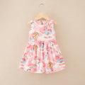 New summer girls' dresses: girls' sundresses, yellow fox cotton dresses, princess kids' beach dresses