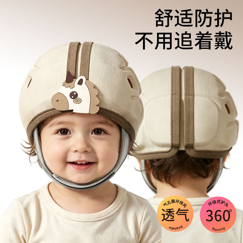 Wholesale anti-fall baby helmet, anti-collision head protector, baby learning to walk head protection, children's breathable safety helmet