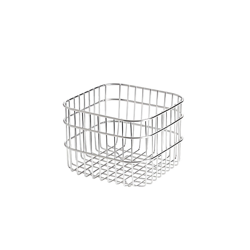 304 stainless steel storage basket - home desktop organizer, feeding station, snack rack, multi-purpose storage