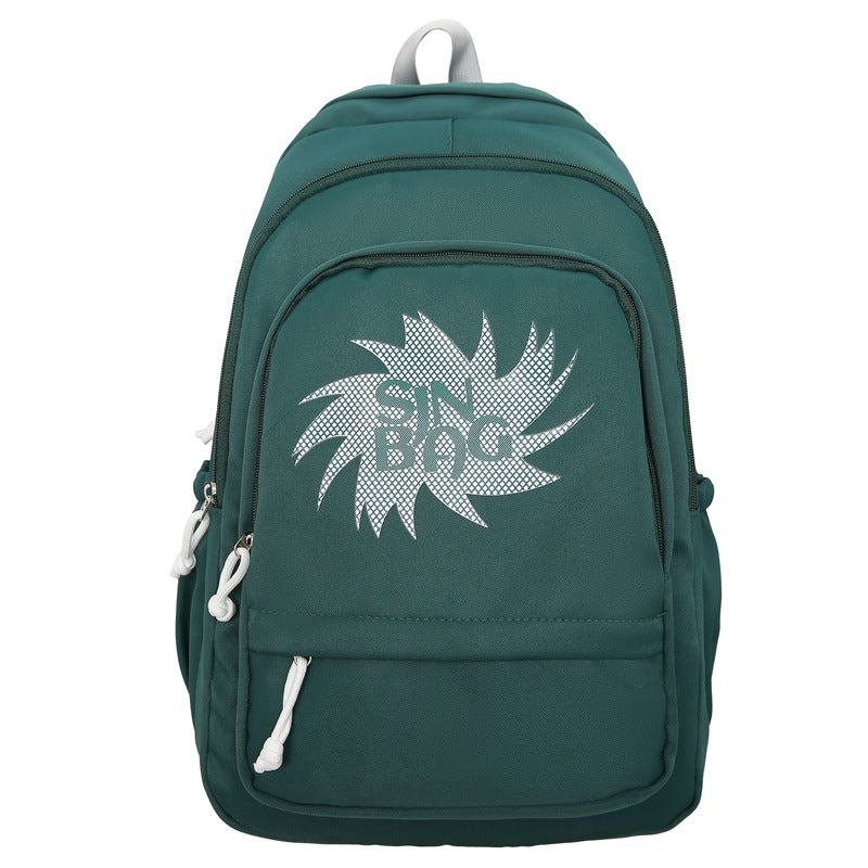 New middle and high school students backpack women's large-capacity simple student backpack fashion leisure  trend schoolbag