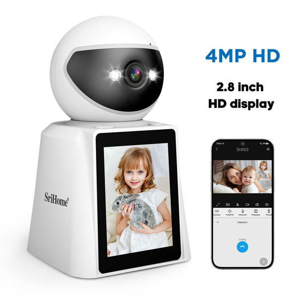 SriHome 4MP two way audio video call CCTVcamera baby monitor
