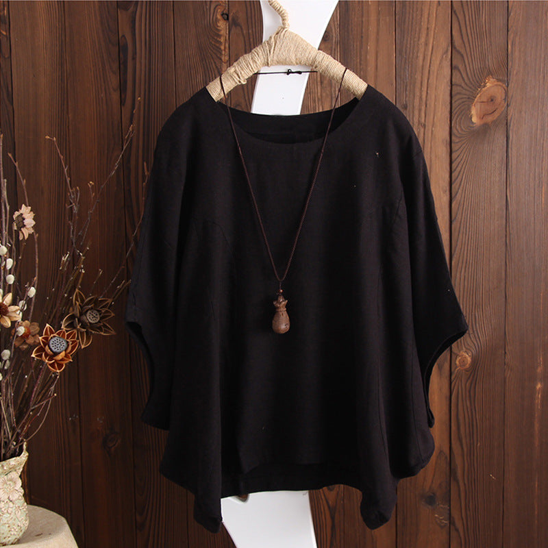 new arrival: women's casual cotton linen oversized t-shirt with drop shoulder and ruffle sleeves - wholesale available for , , and european & american markets