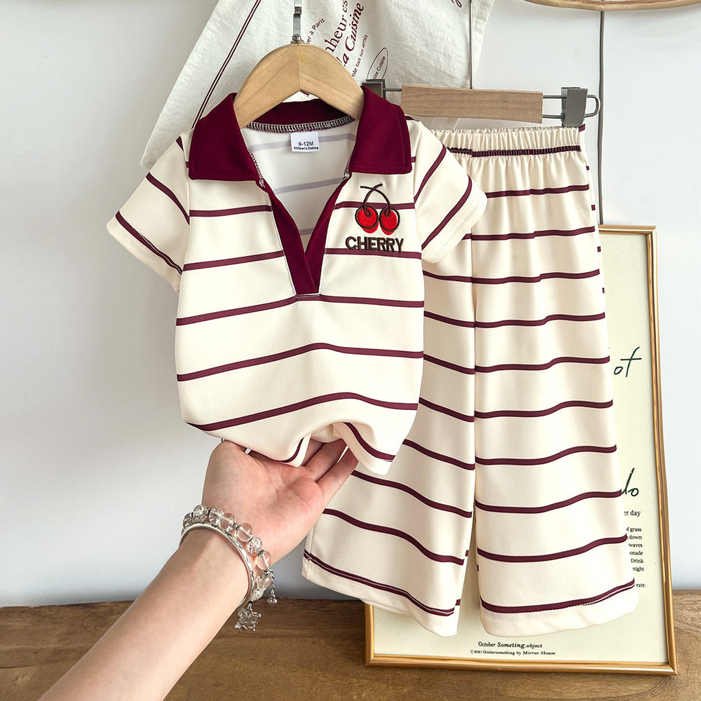 Baby clothing kids set children outfit short-sleeved t-shirt+pantstwo-piece set