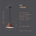 Nordic restaurant pendant light, creative walnut wood bedroom bedside lamp, kitchen bar table lamp, retro small pendant light