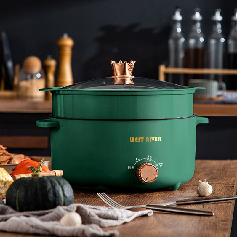 All-in-one electric hot pot, electric wok, multifunctional mini electric cooker, dormitory rice cooker, noodle cooker