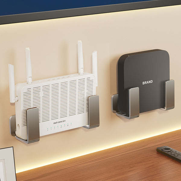 Router storage box without punching wall wifi rack set-top box placement support bracket power strip holder