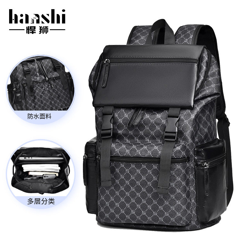 Cross-border men's business backpack, high-end fashion travel backpack, large-capacity schoolbag, waterproof backpack, computer bag.