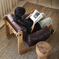 Vintage-inspired casual chair, single solid wood sofa chair, retro designer jersey chair, nordic style home bedroom chair