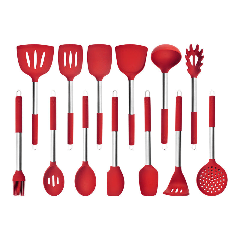 Food grade silicone spatula set High temperature resistant non-stick pan Special spatula Silicone kitchen utensils Spoon Leaky spatula Colander