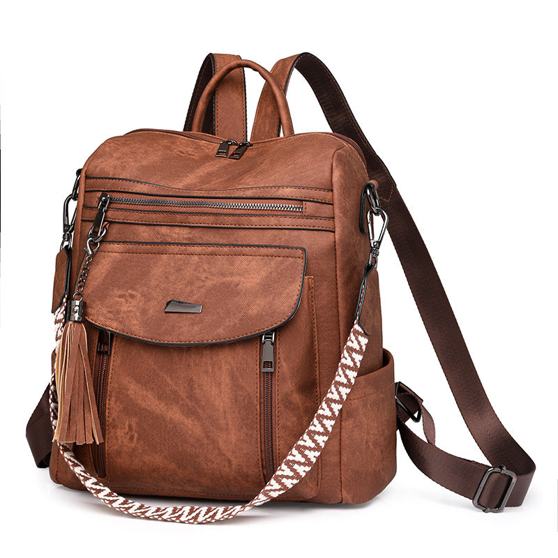 Spring 2024 Cross-border Trend PU Ladies Bag Ladies Backpack Multifunctional Backpack Wholesale