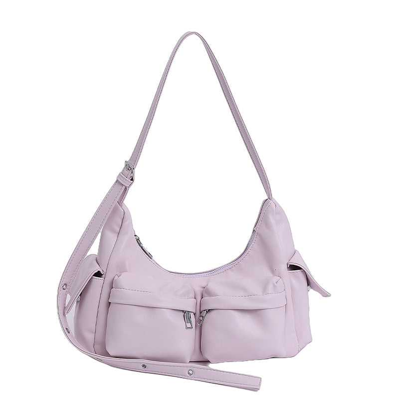 Cross-border 2025 new sweet and cool Spice Girls locomotive bag retro fashion textured shoulder bag commuting large capacity tote bag