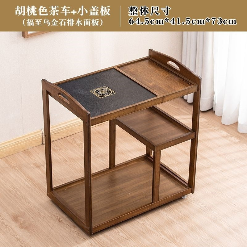 Mobile tea cart tea table home living room tea cabinet multifunctional integrated water dispenser tea tray set modern minimalist tea set