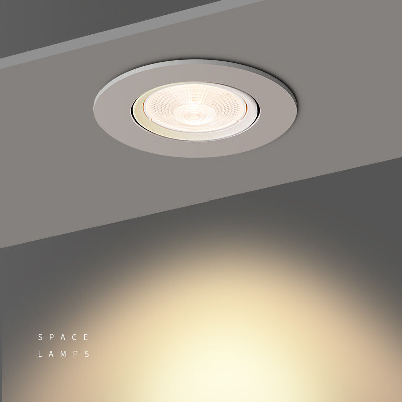 Ultra-thin spotlight led embedded thin cob ceiling light adjustable angle bull's-eye light opening 7.5 9 12cm