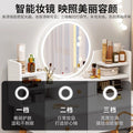 Modern minimalist vanity table - bedroom, small apartment, master bedroom - new light luxury style, trendy storage cabinet, all-in-one desk, makeup table