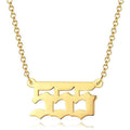 Amazon fashion custom stainless steel pendant necklace - european and american popular numbered choker