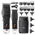 professional hairdressing set, electric clipper, oil head carving scissors, shaving reciprocating three-piece set