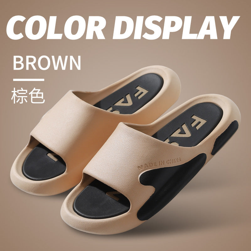 2022new arrival slippersmensummerfashioncoupleoutwear stepping on shit feeling non-slipthick sole home sandals slippers wholesale