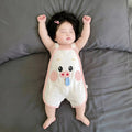 Baby summer romper - adorable cartoon print, strappy triangle bodysuit, summer outfit for baby boys and girls