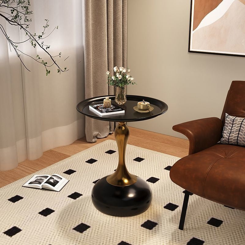 New arrivalclassy sofa side tableaccessible luxuryclassy iron small round table bedroom bedside table for homemovable coffee table