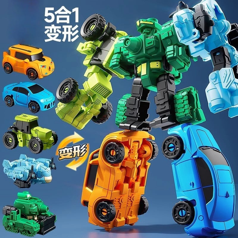 Transforming robot car - kids' assembly mecha king kong warrior - boy's toy - educational birthday gift