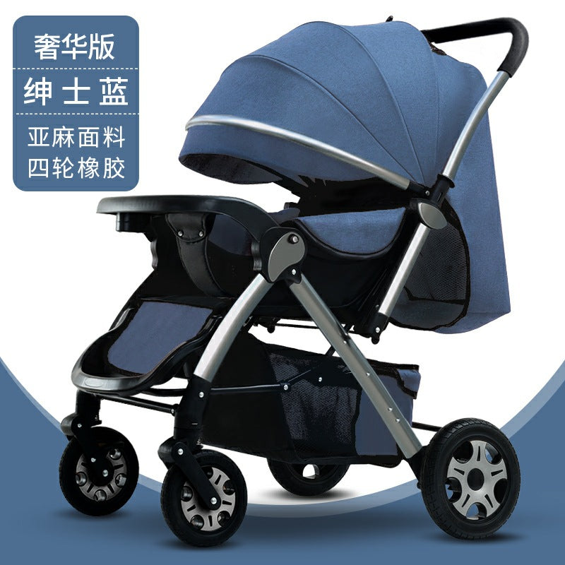 OEM custom high landscape stroller can sit and lie down lightweight folding baby umbrella cart four-wheel stroller stroller