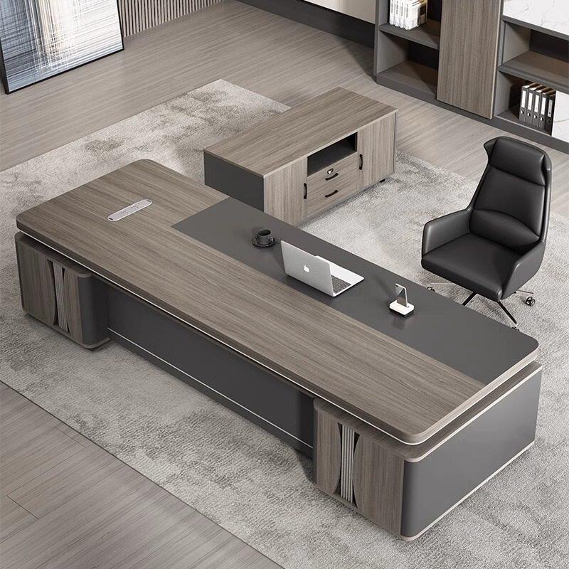 Boss desk accessible luxuryclassy executive desk manager desk casual modern president office desk and chair combination