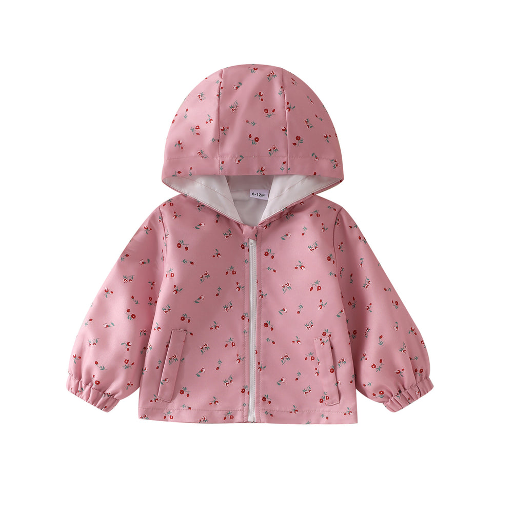 Kids clothing  cross-border new arrivalfashionspring & fallgirllong sleeves zipper hooded outwear children's clothing