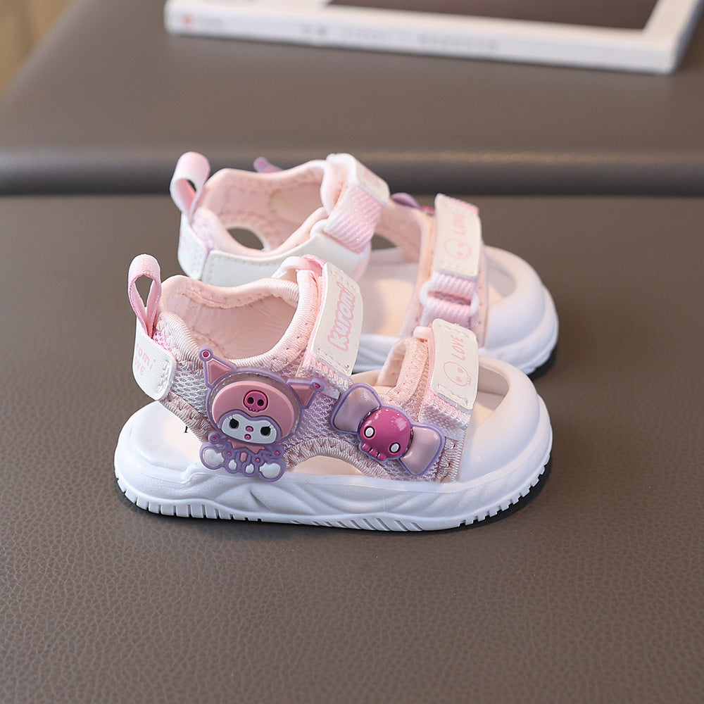 Girls' sandals: new summer collection - baby girl princess sandals, cartoon light-up soft sole first walker beach shoes, ages 1-6