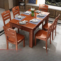 Quwang solid wood dining table and chair combination rectangular casual western dining table small apartment dining table chinoiseriefor home dining table