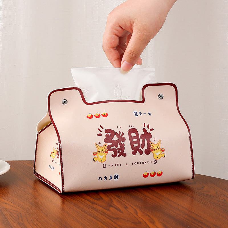 New dining table cartoon high-value pumping carton household car universal tissue box dining room living room bedroom room
