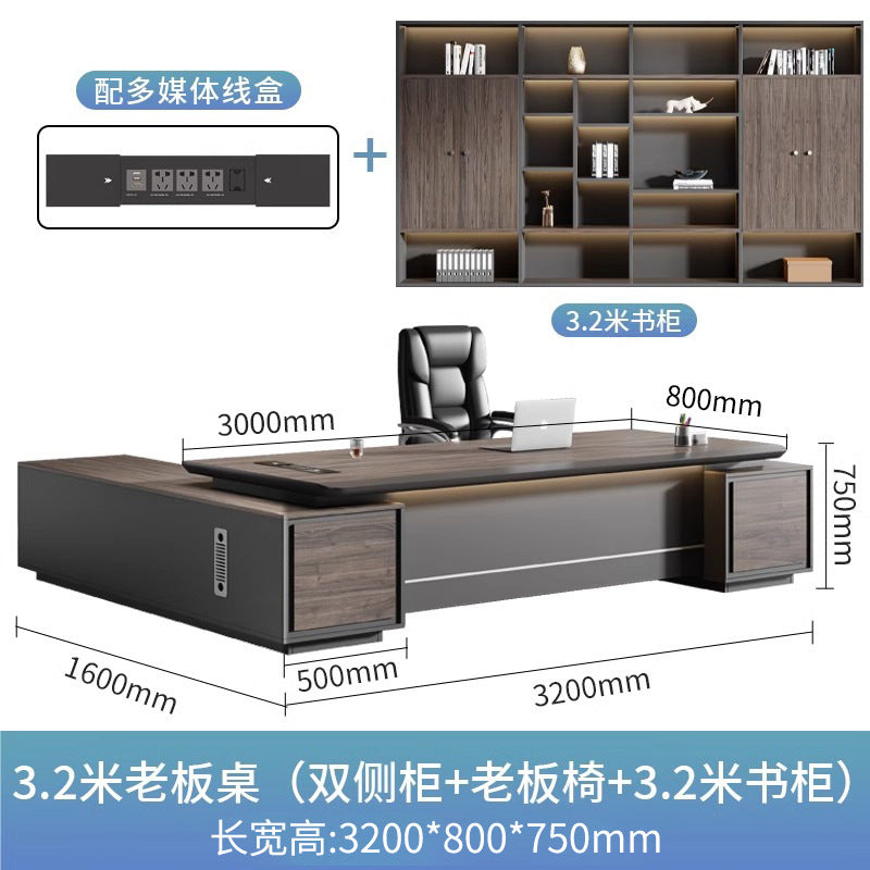 Saint li office desk - luxurious executive office desk and chair set - minimalist modern ceo desk - cross-border e-commerce