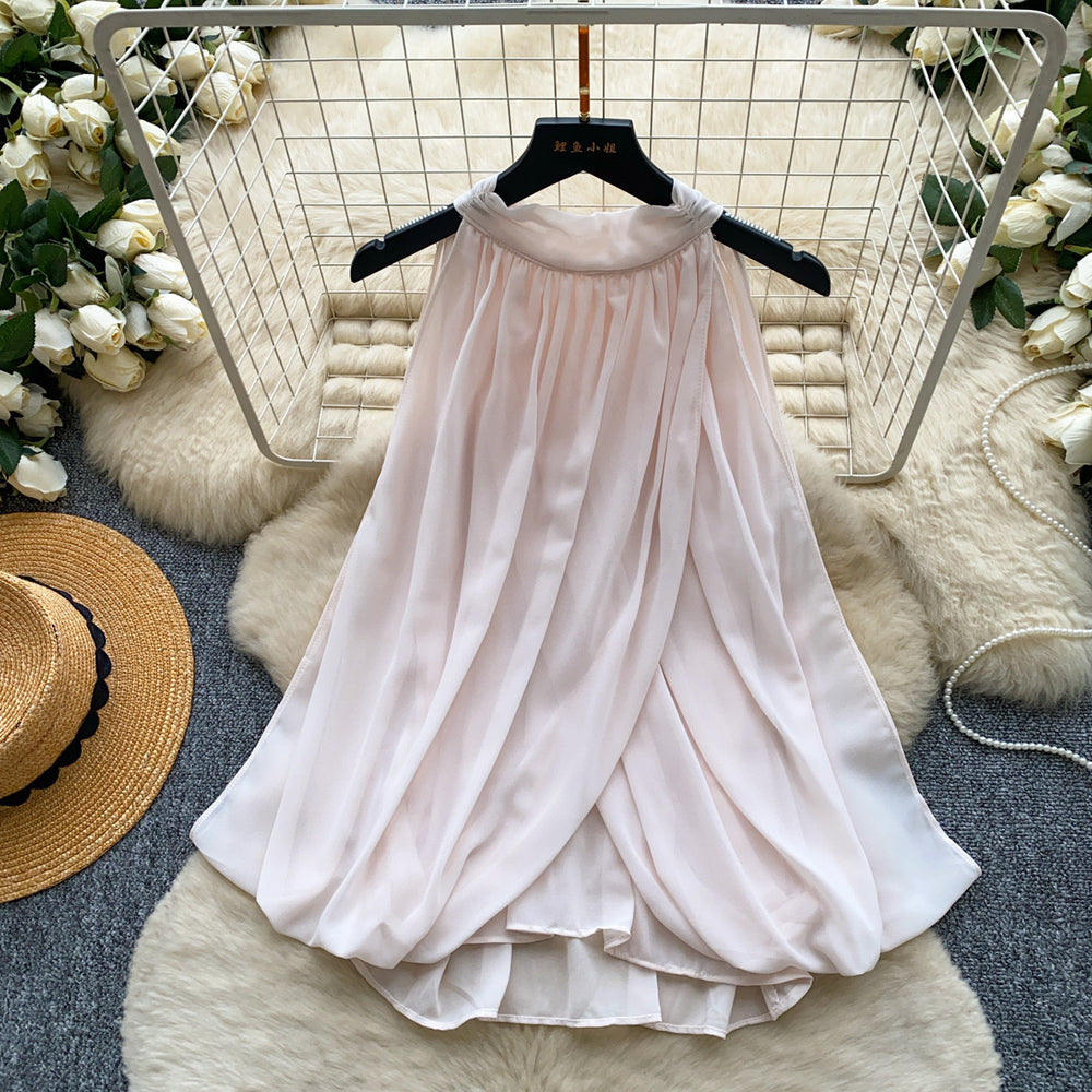 K-style vacation style sleeveless comfortable breathable cardigan women's summer asymmetricalwork clothinglooseslimming lookeleganceeleganttops