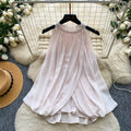 K-style vacation style sleeveless comfortable breathable cardigan women's summer asymmetricalwork clothinglooseslimming lookeleganceeleganttops