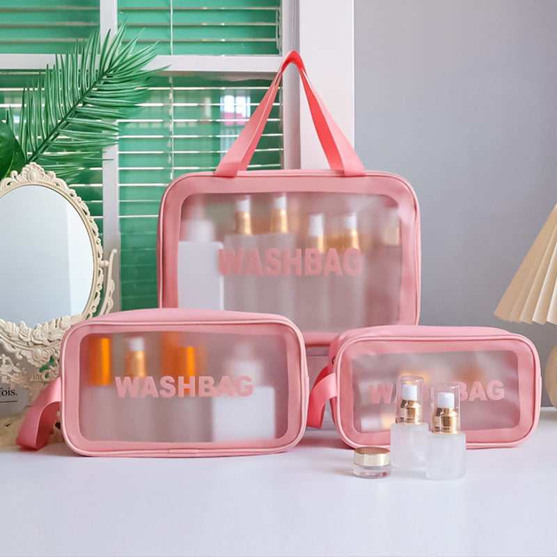 Wash storage bag Premium waterproof single-layer cosmetic bag Portable large-capacity transparent travel cosmetic storage bag
