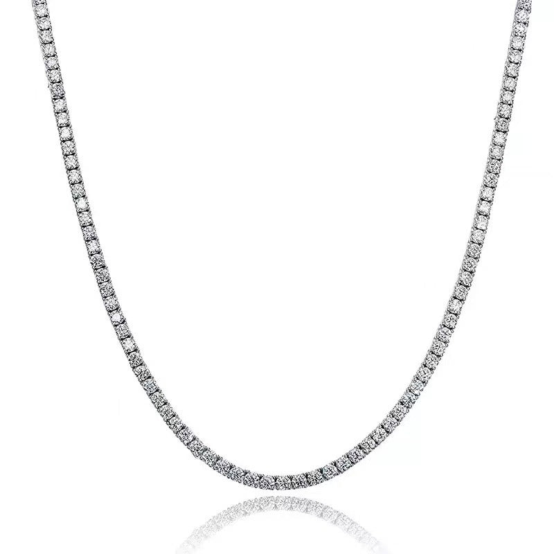 hot-selling fashion necklace, diamond-studded sparkling minimalist collarbone chain, full-diamond elegant high-end necklace for women