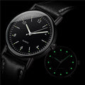 Factory direct luminous women's watch - minimalist digital leather strap quartz wristwatch - unisex casual watch for her