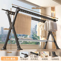 Foldable clothes drying rack - floor standing, indoor/outdoor use - aluminum alloy, extendable rod, perfect for balconies, bedrooms, and outdoor use - quilt drying solution