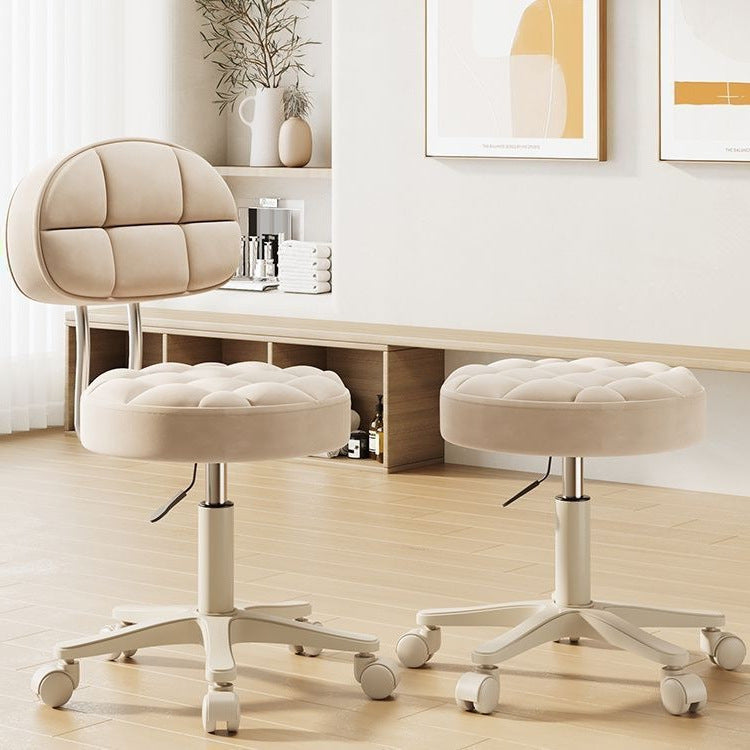 Professional salon stool - adjustable height, swivel, and rolling - ideal for hairdressers, estheticians, and nail technicians