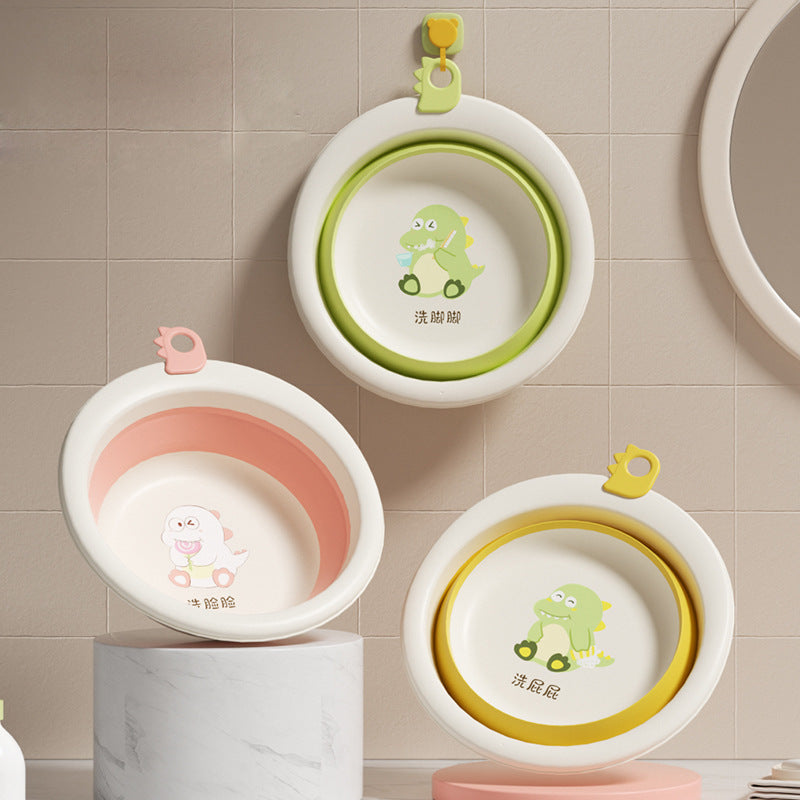 Foldable baby wash basin - portable, hangable, and perfect for washing newborns' faces and butts