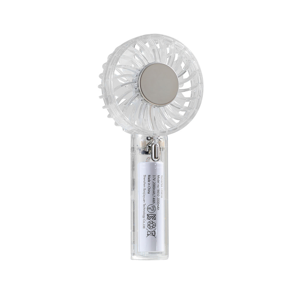 New transparent cooling handheld fan - usb rechargeable outdoor portable mini fan - semiconductor ice pack fan