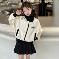 Girls' spring activewear: new fashionable casual outerwear for kids, korean style zip-up jacket for toddlers and young children