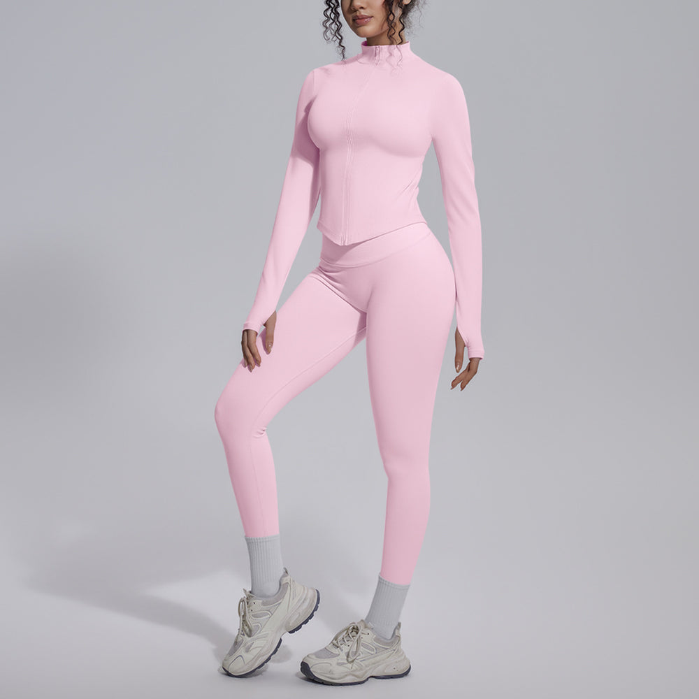 Seamless cross-border yoga set: tummy control, slimming, quick-dry activewear for fitness, outdoor leisure, running, and sports - multi-piece set