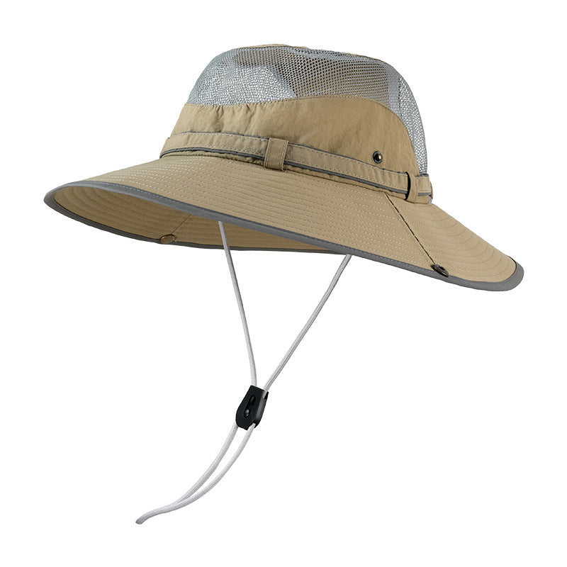 Men's and women's summer breathable quick-drying sun protection big-brimmed sun hat mountaineering hat wild hiking fishing sun protection bucket hat