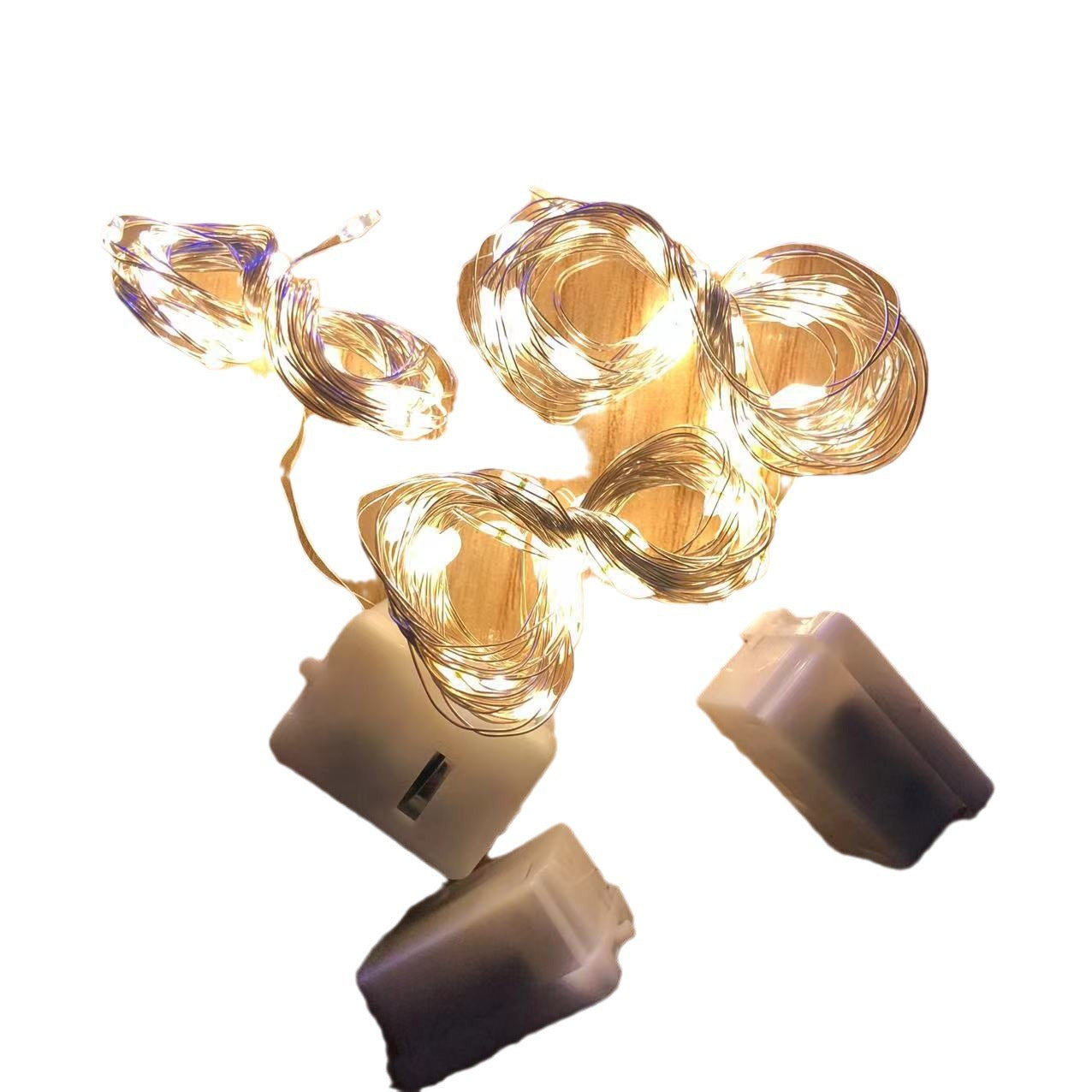 Copper wire light string light with flower cake gift box light string decorative light string third-gear flashing lights, stars led lights