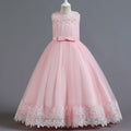 European and american new children's dress, kids' formal gown, lace princess dress, girls' high-end newborn party piano performance dress