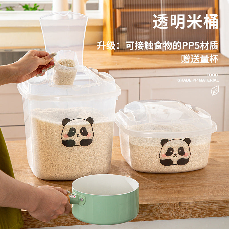 Rice bucket, household grain storage box, grain sub-packaging, sealed bucket, insect-proof and moisture-proof rice bucket 10kg food grade