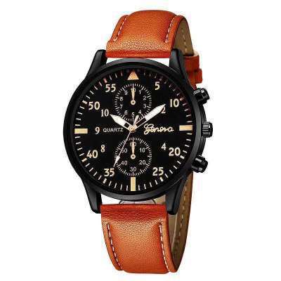 Export wish aliexpress alloy double eyes men watch quartz business student gift large dial luminous