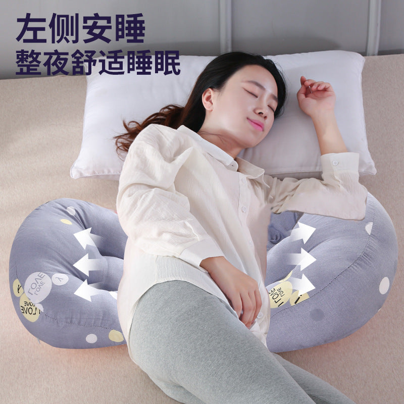 All-cotton maternity pillow for side sleepers - pregnancy, nursing, and breastfeeding pillow core - dropshipping available - dedicated pregnancy pillow for expecting mothers